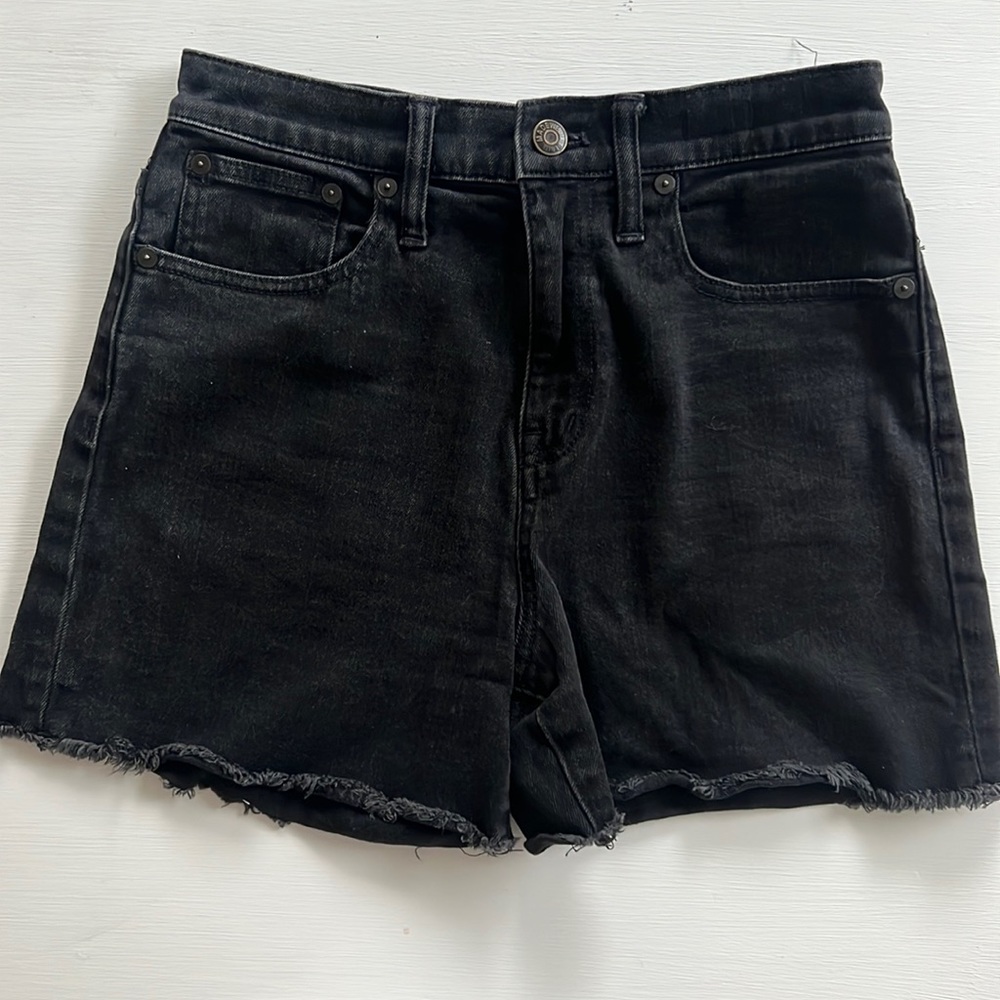 Madewell Black High Rise Denim Short